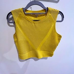 Rachel Roy, top crop, yellow, M